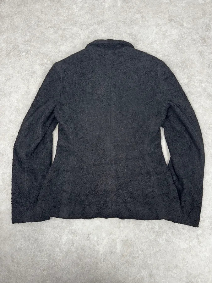 2000s Dolce & Gabbana Black Fur Blazer Jacket VNYhZsk 3