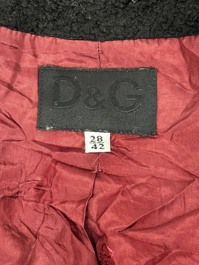 2000s Dolce & Gabbana Black Fur Blazer Jacket VNYhZsk 10