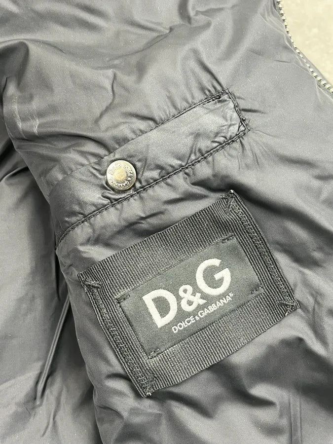 AW2003 Dolce & Gabbana Black Fur Detachable Hood Puffer Jacket VgxZyXC 9