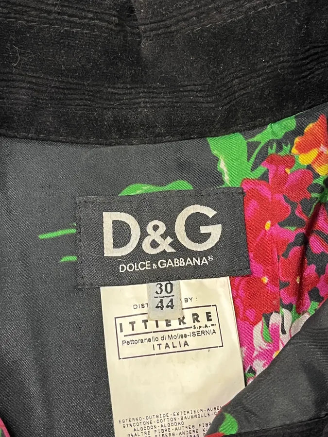 2000s Dolce & Gabbana Black Fur Laced Trucker Jacket yrCnuGo 11