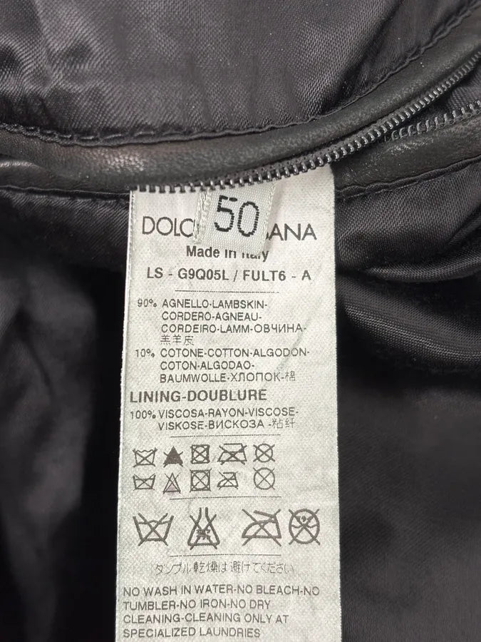 2010s Dolce & Gabbana Black Hooded Biker Leather Jacket mnVXLxS 11