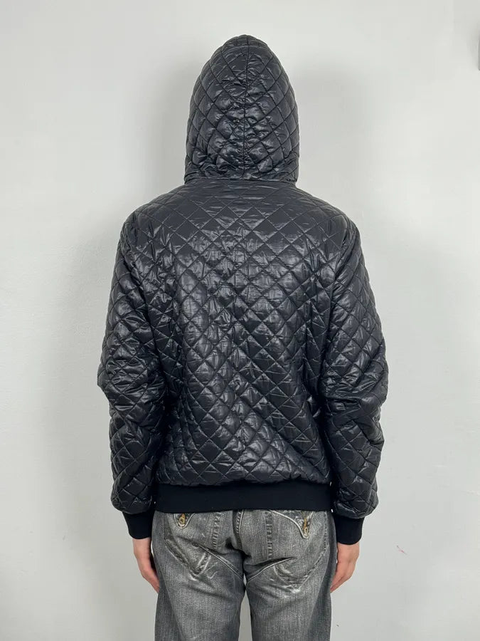 2000s Dolce & Gabbana Black Hooded Quilted Puffer Jacket KSyNjlv 2
