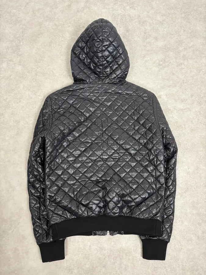 2000s Dolce & Gabbana Black Hooded Quilted Puffer Jacket KSyNjlv 5