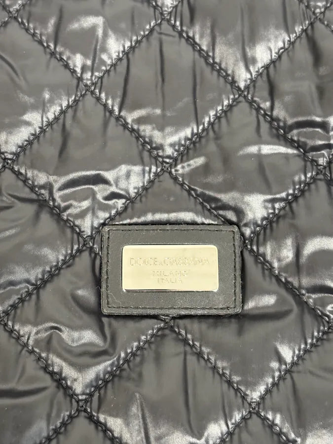 2000s Dolce & Gabbana Black Hooded Quilted Puffer Jacket KSyNjlv 8