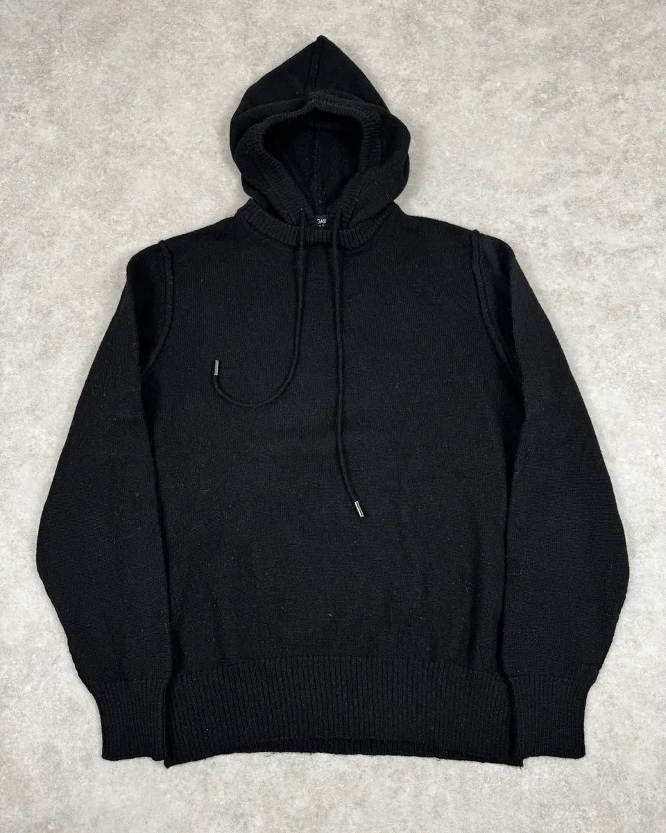 2000s Dolce & Gabbana Black Hooded Wool Sweater cHyPIsW 0