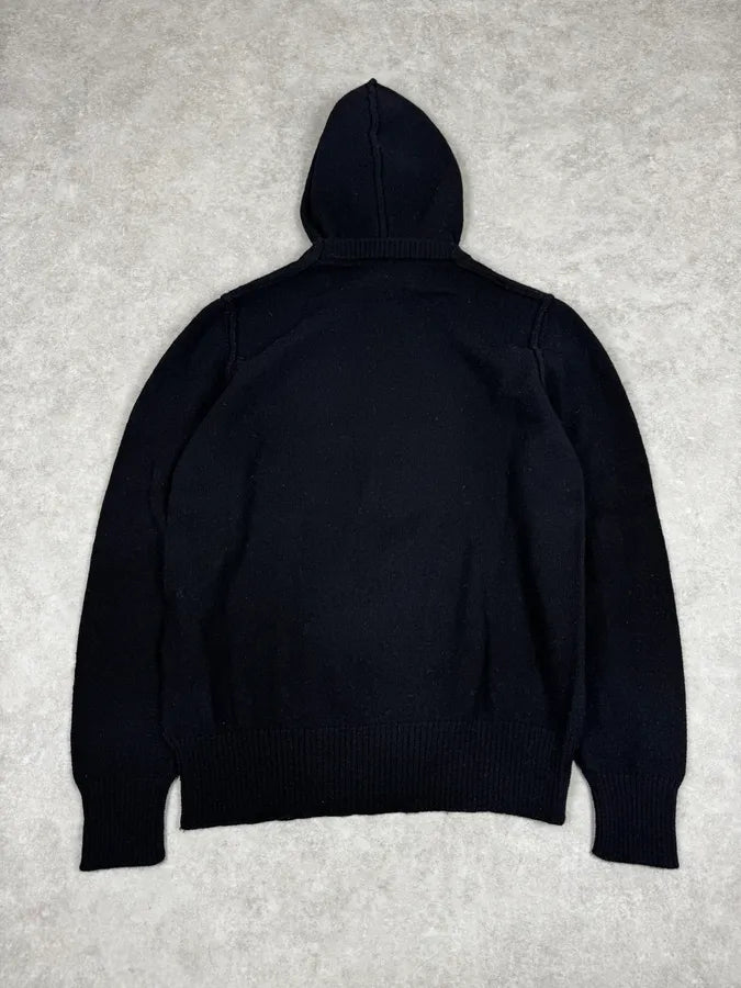 2000s Dolce & Gabbana Black Hooded Wool Sweater cHyPIsW 3