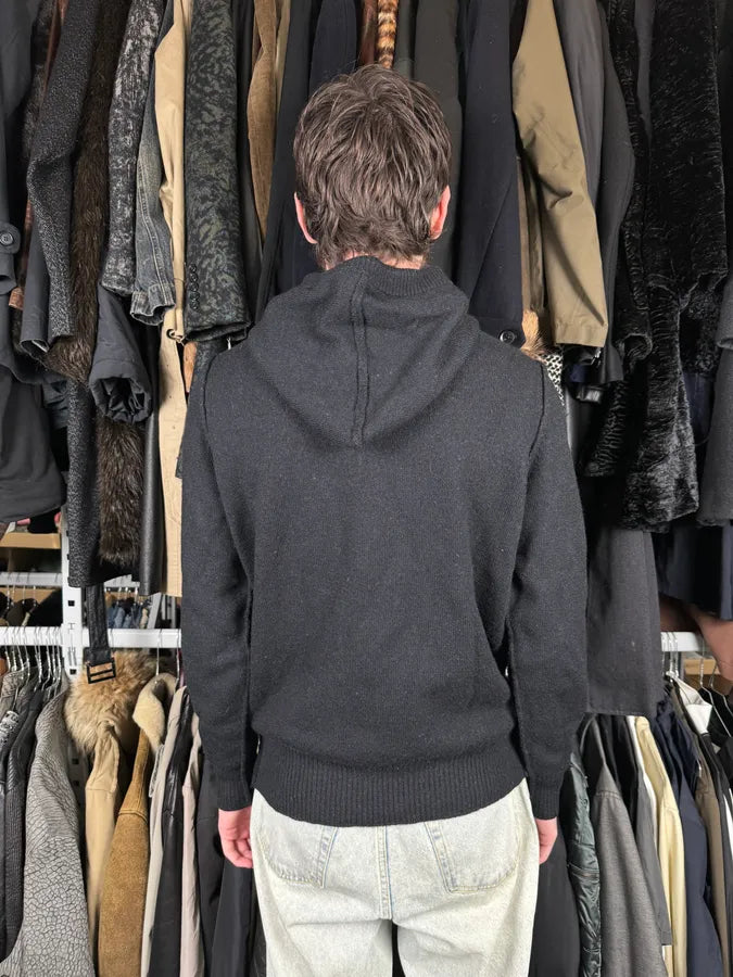 2000s Dolce & Gabbana Black Hooded Wool Sweater cHyPIsW 2