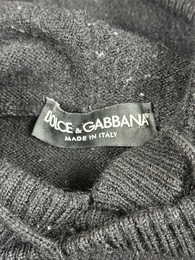2000s Dolce & Gabbana Black Hooded Wool Sweater cHyPIsW 6