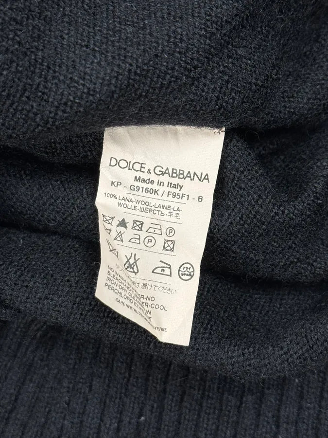 2000s Dolce & Gabbana Black Hooded Wool Sweater cHyPIsW 7