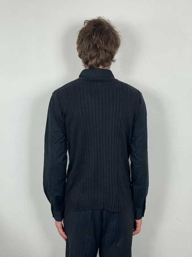 2000s Dolce & Gabbana Black Hybrid Shirt Sweater EHLKvxy 1