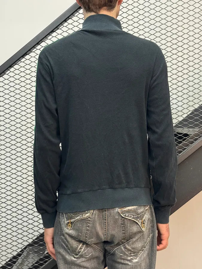 2000s Dolce & Gabbana Black Italian Stripes Zip Sweater GeplOha 2