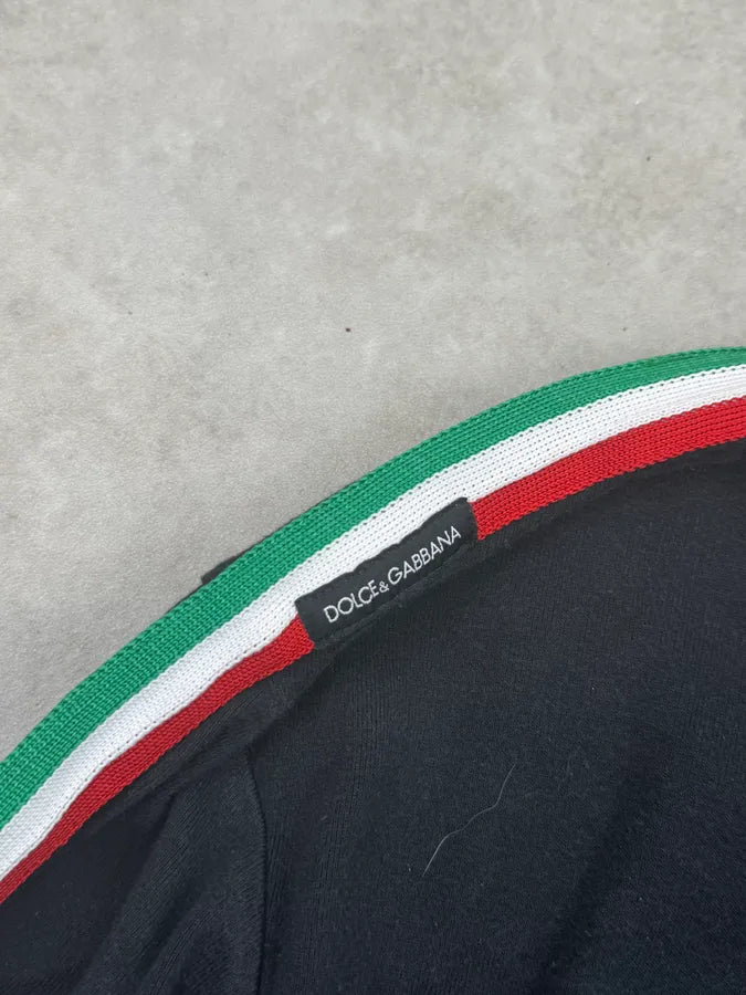 2000s Dolce & Gabbana Black Italian Stripes Zip Sweater GeplOha 3