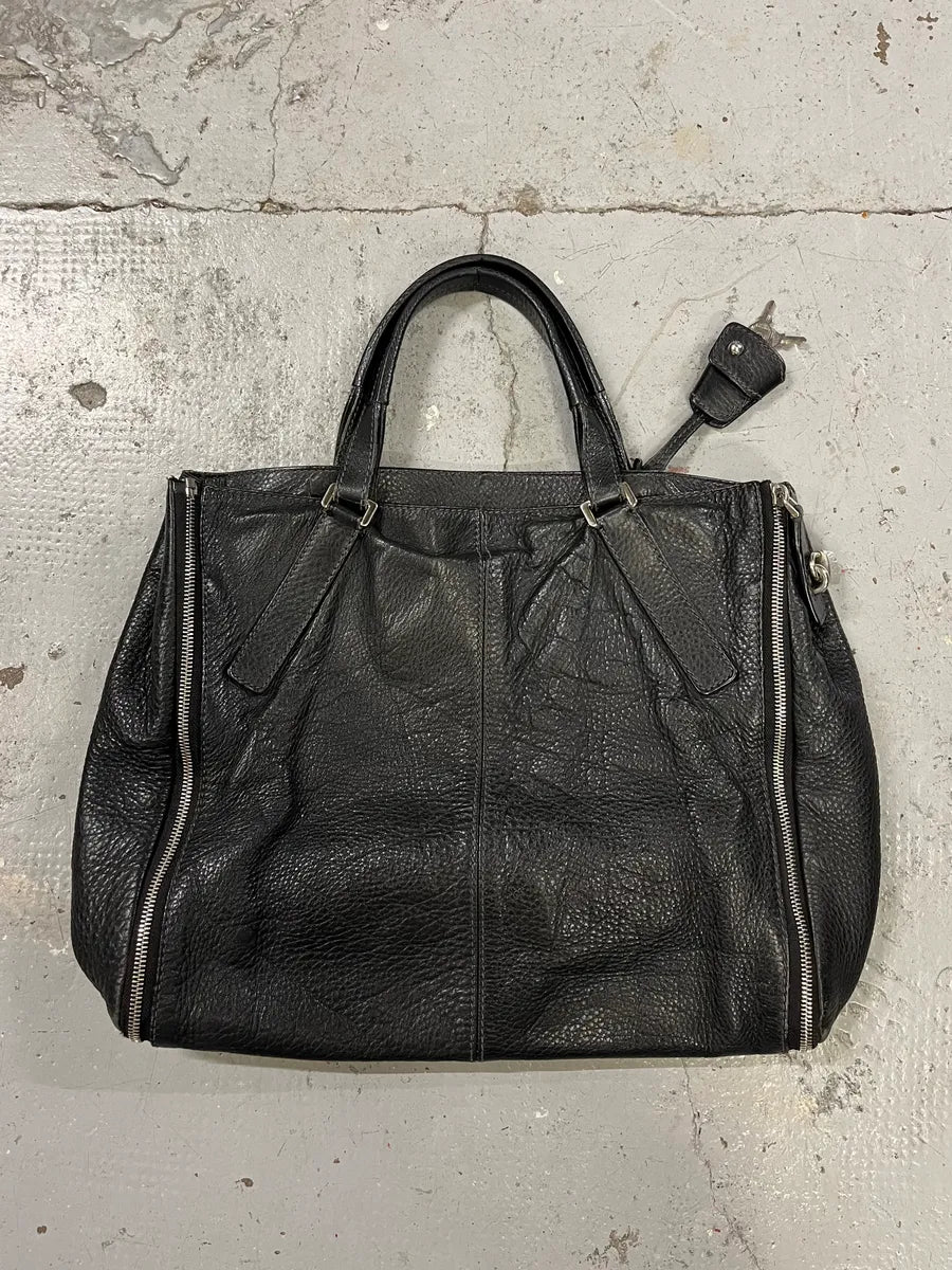 2000s Dolce & Gabbana Black Kati Multi Zips Handle Bag smFGzJZ 0