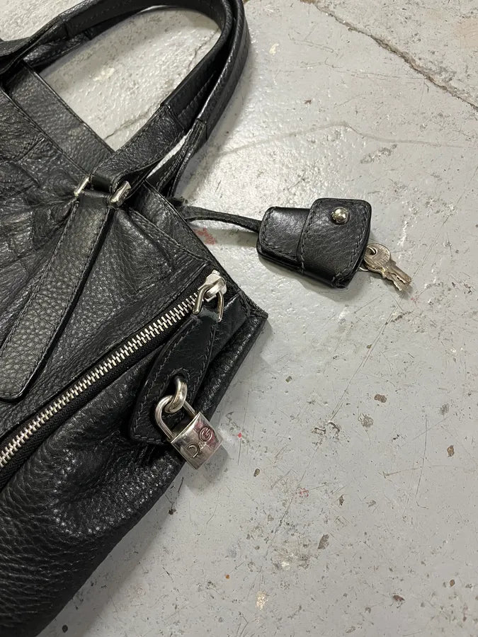 2000s Dolce & Gabbana Black Kati Multi Zips Handle Bag smFGzJZ 2