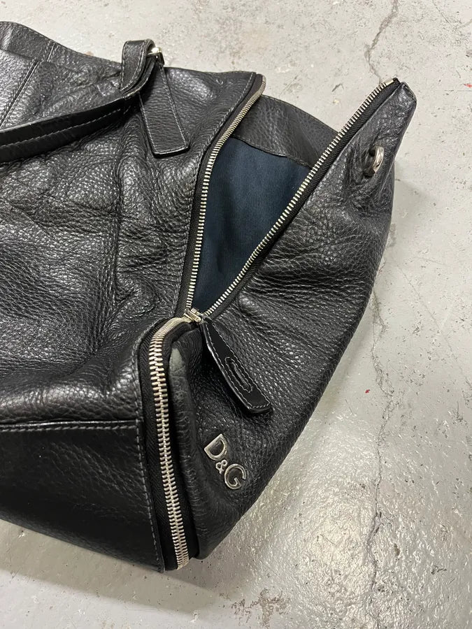 2000s Dolce & Gabbana Black Kati Multi Zips Handle Bag smFGzJZ 4