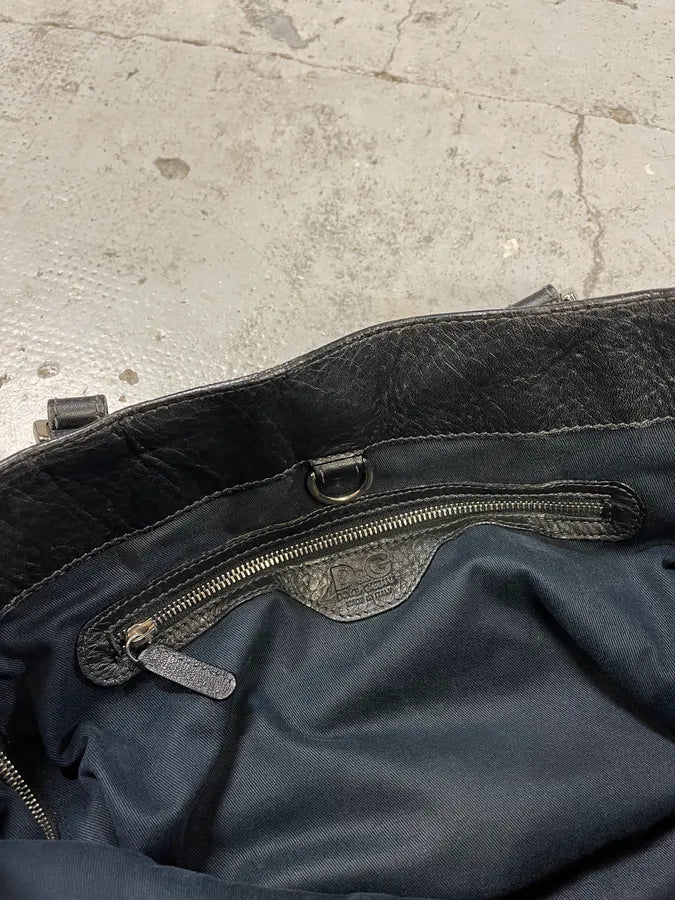 2000s Dolce & Gabbana Black Kati Multi Zips Handle Bag smFGzJZ 7