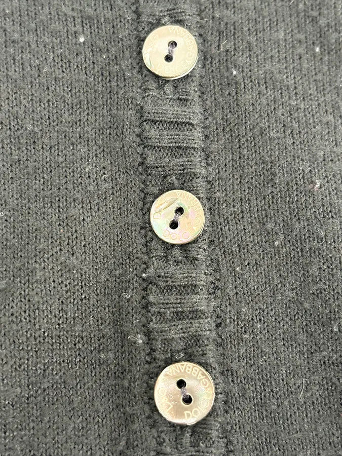 2000s Dolce & Gabbana Black Lace Button Up Wool Cardigan ZQHPEpd 7