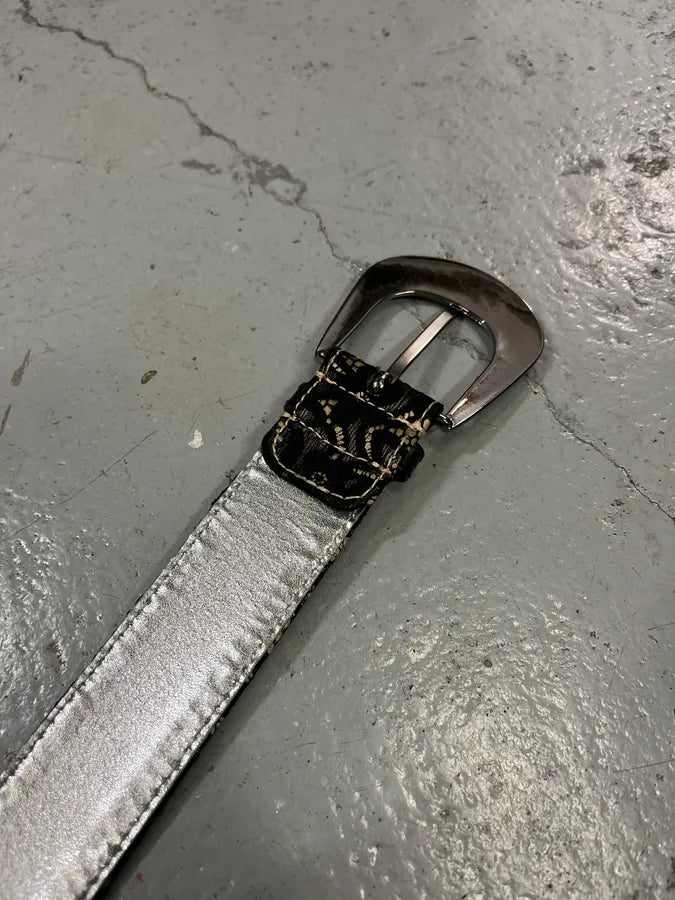 2000s Dolce & Gabbana Black Lace Leather Belt BVKREzL 6