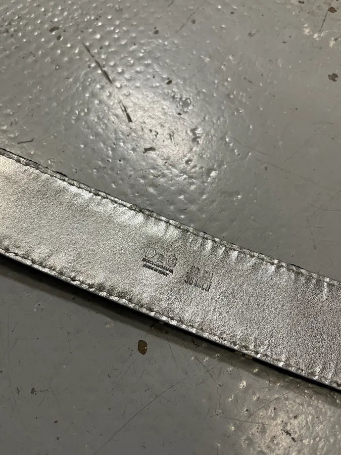 2000s Dolce & Gabbana Black Lace Leather Belt BVKREzL 7