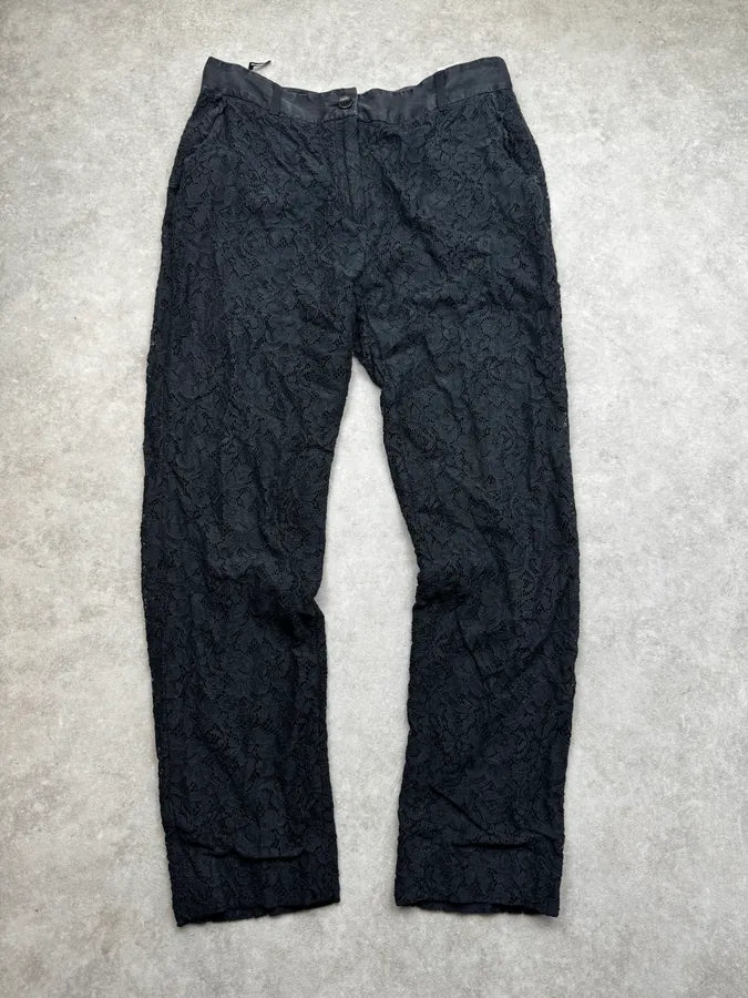 2000s Dolce & Gabbana Black Lace Pants gkpxamS 3