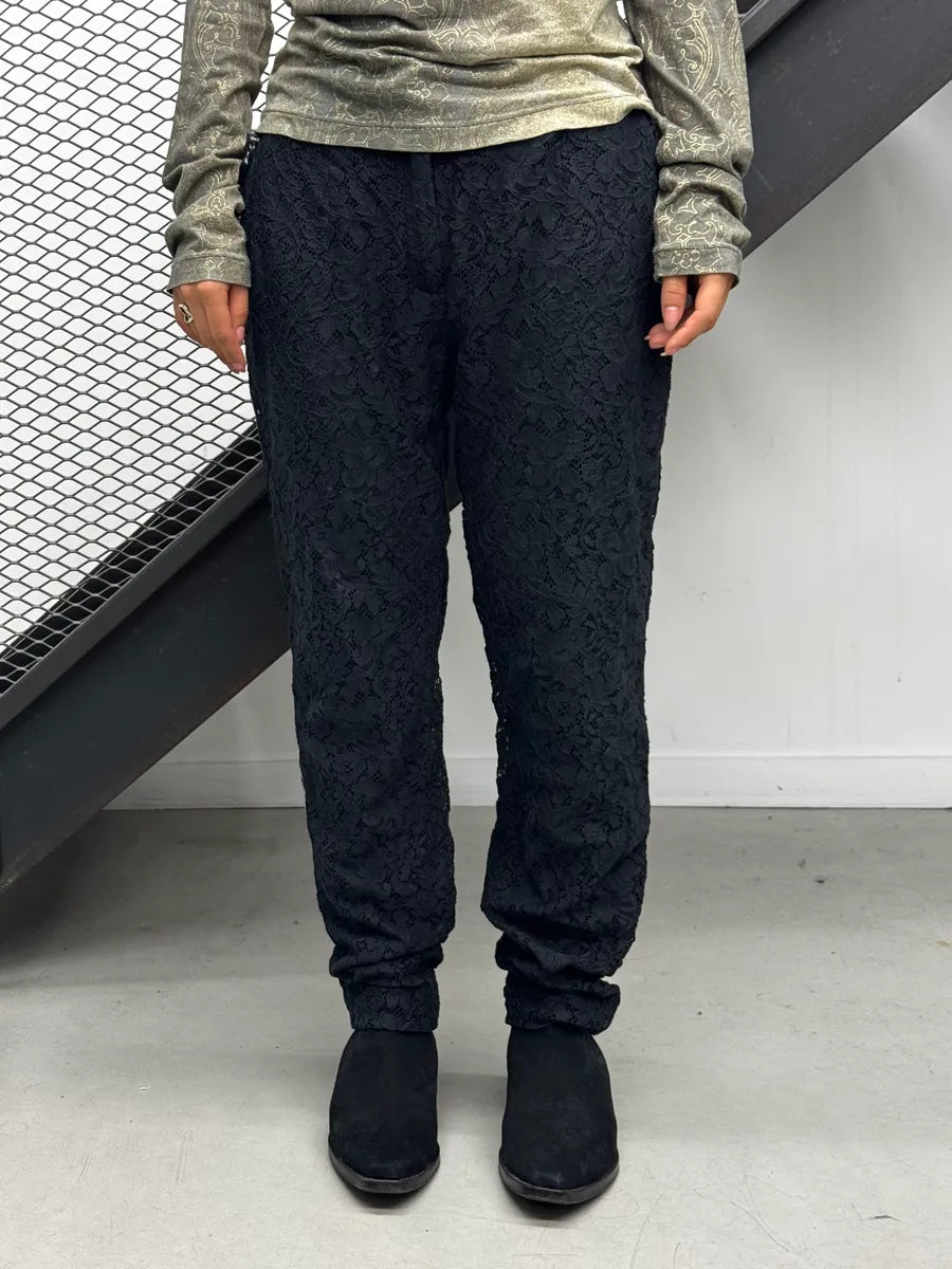 2000s Dolce & Gabbana Black Lace Pants gkpxamS 0