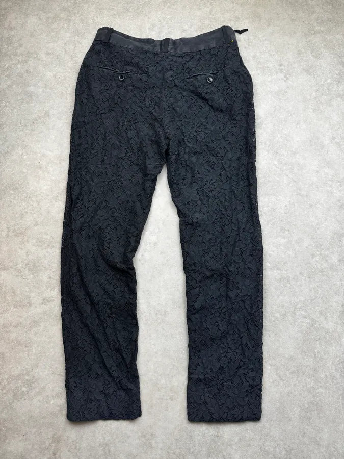 2000s Dolce & Gabbana Black Lace Pants gkpxamS 4