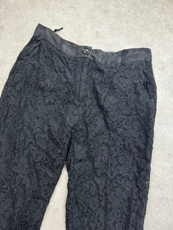 2000s Dolce & Gabbana Black Lace Pants gkpxamS 5