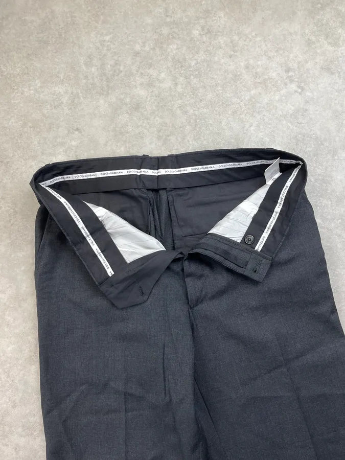 AW1999 Dolce & Gabbana Dark Grey Large Classy Tailored Pants BIxogZy 6