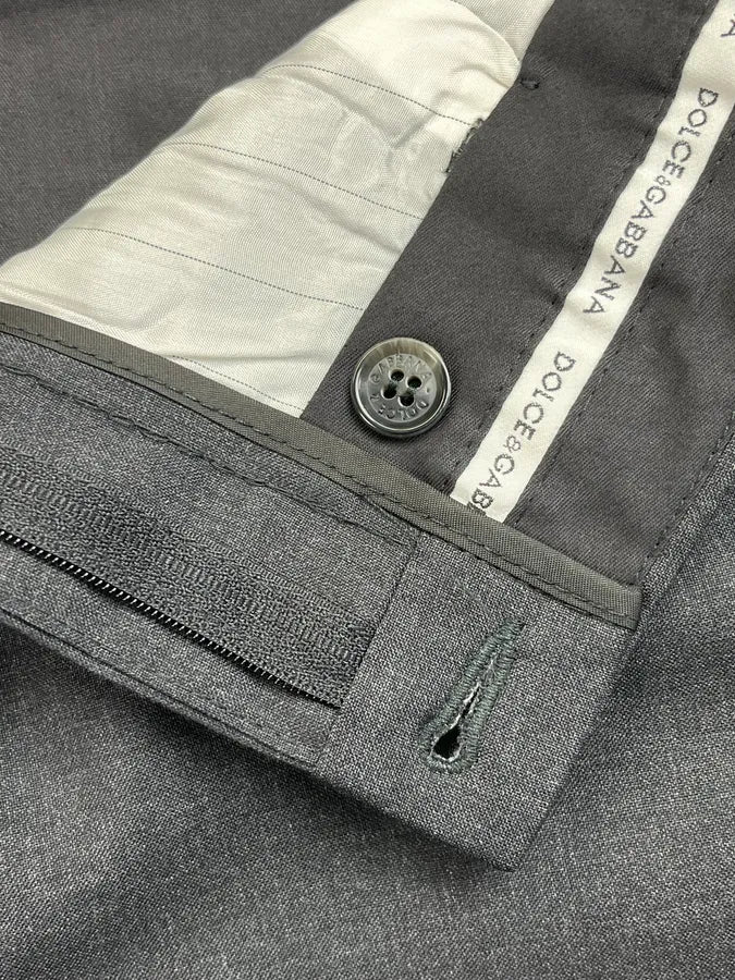 AW1999 Dolce & Gabbana Dark Grey Large Classy Tailored Pants BIxogZy 11