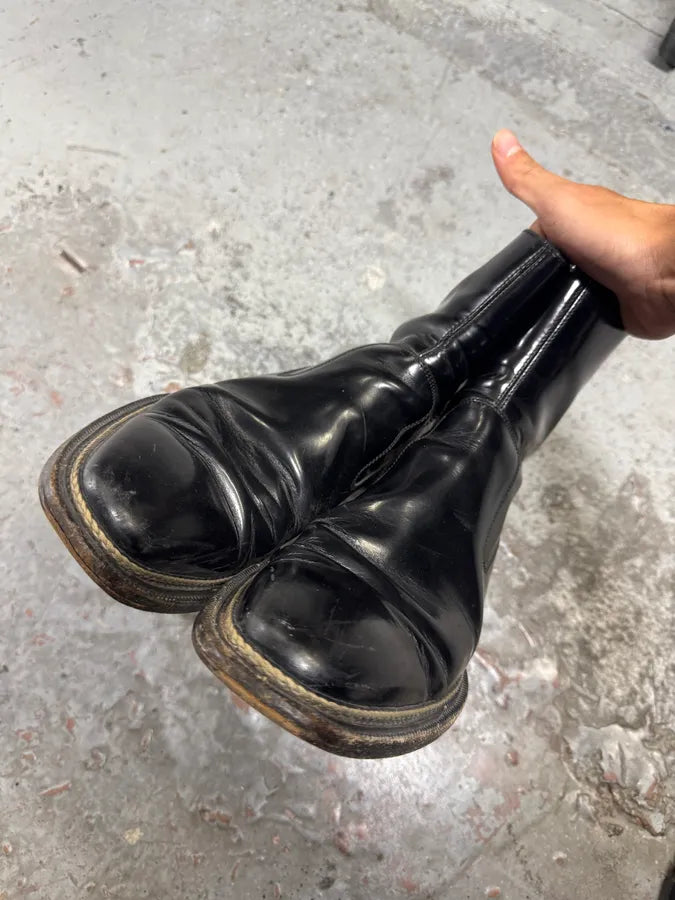 2000s Dolce & Gabbana Black Leather Ankle Boots MEoBrqP 3