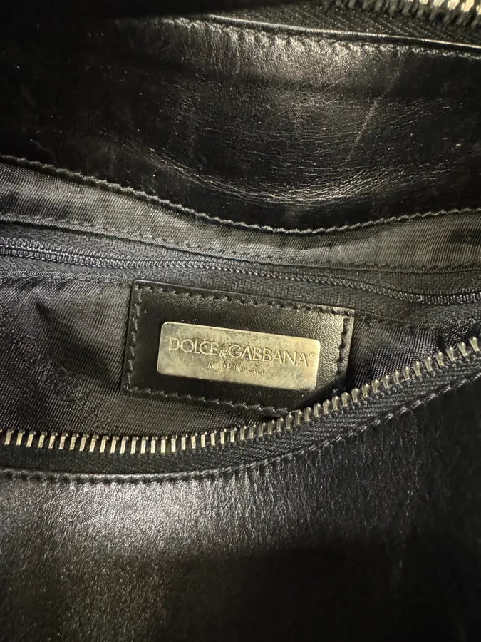 2000s Dolce & Gabbana Black Leather Bag (OS) hFUiPKj 10