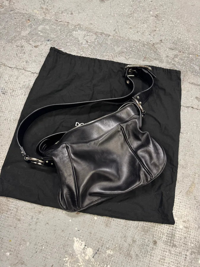 2000s Dolce & Gabbana Black Leather Bag (OS) hFUiPKj 2