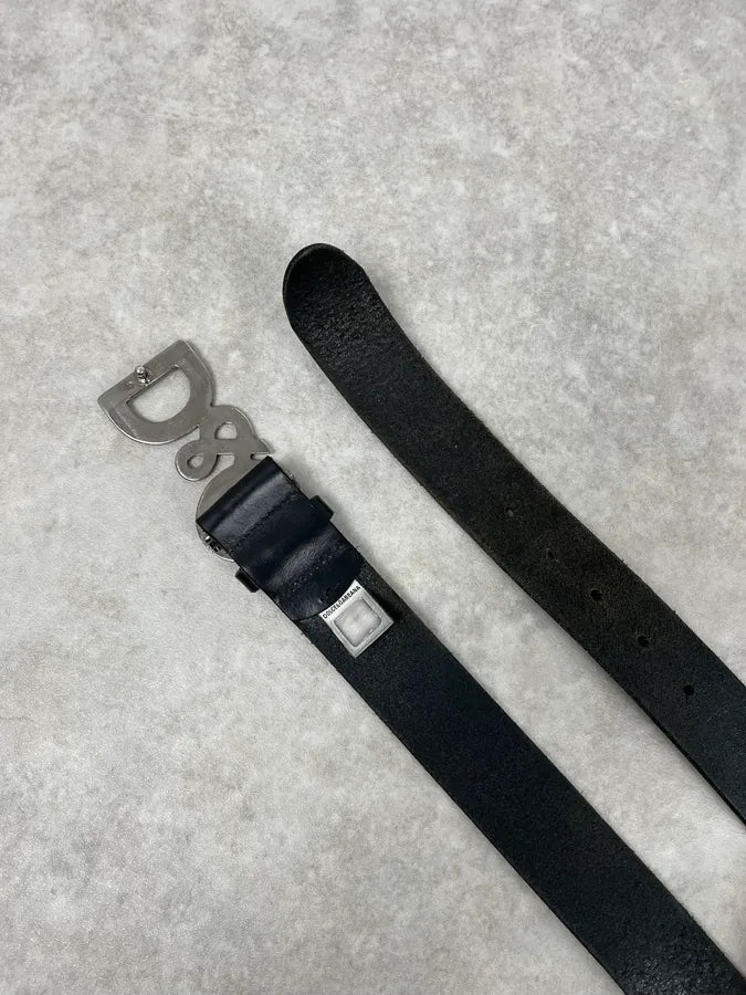 2000s Dolce & Gabbana Black Leather Belt jJHLnvz 3