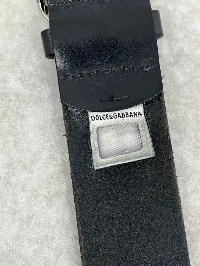 2000s Dolce & Gabbana Black Leather Belt jJHLnvz 5