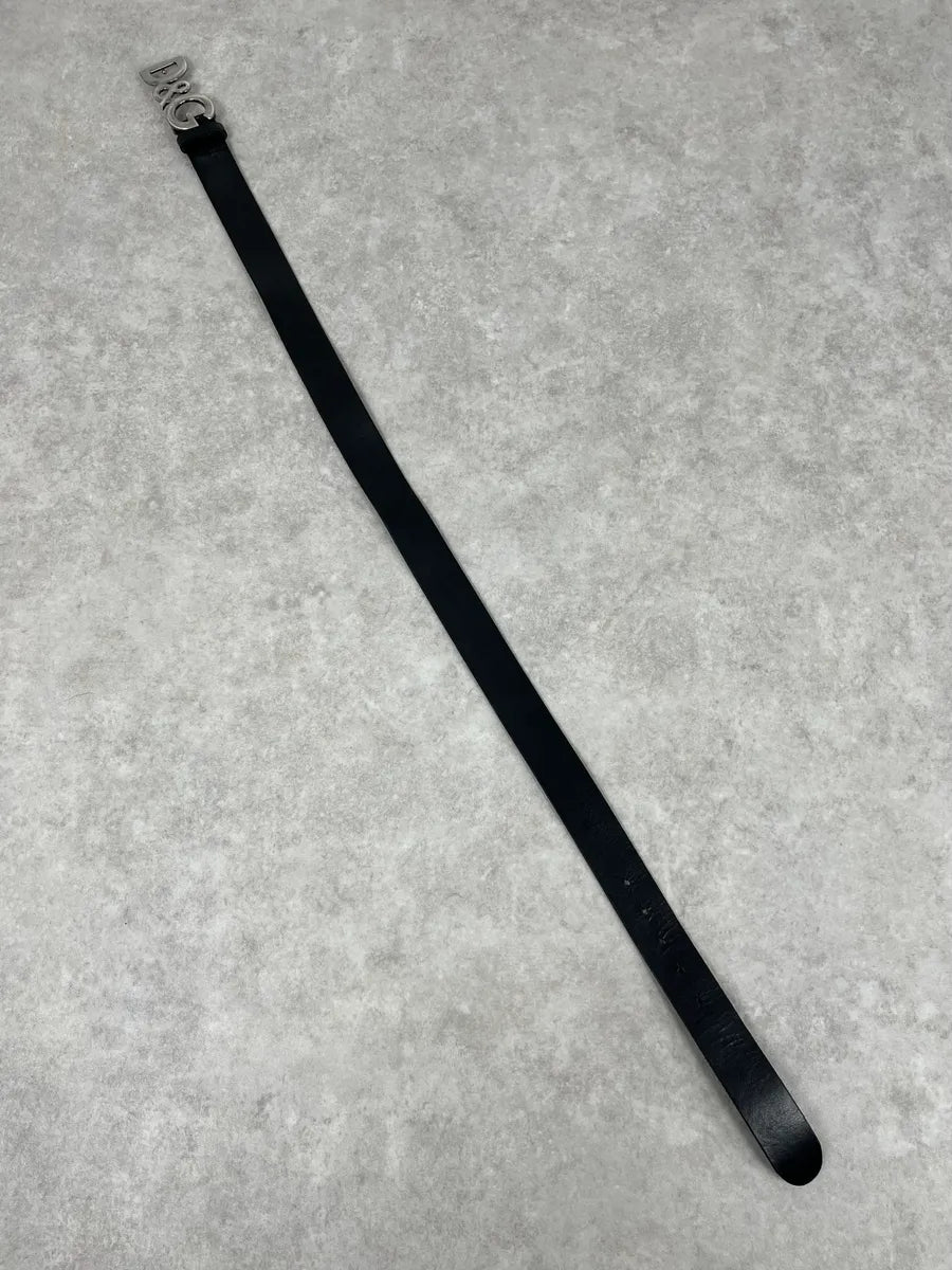 2000s Dolce & Gabbana Black Leather Belt jJHLnvz 6