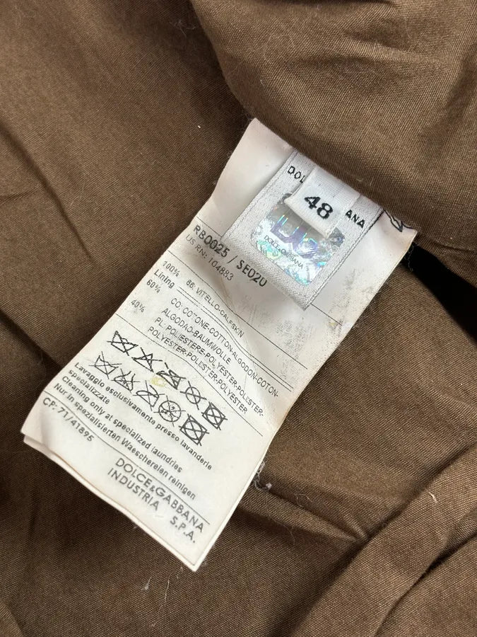 AW2003 Dolce & Gabbana Black Leather Biker Jacket nesiNTe 12