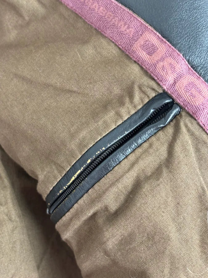 AW2003 Dolce & Gabbana Black Leather Biker Jacket nesiNTe 10