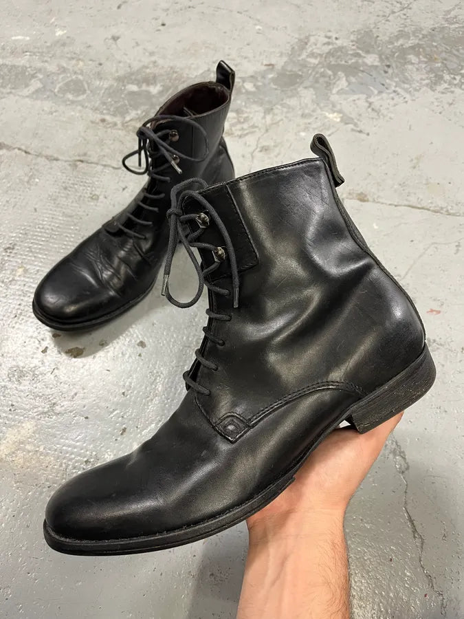 2000s Dolce & Gabbana Black Leather Boots PwTNUGS 0