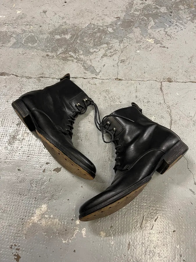 2000s Dolce & Gabbana Black Leather Boots PwTNUGS 1