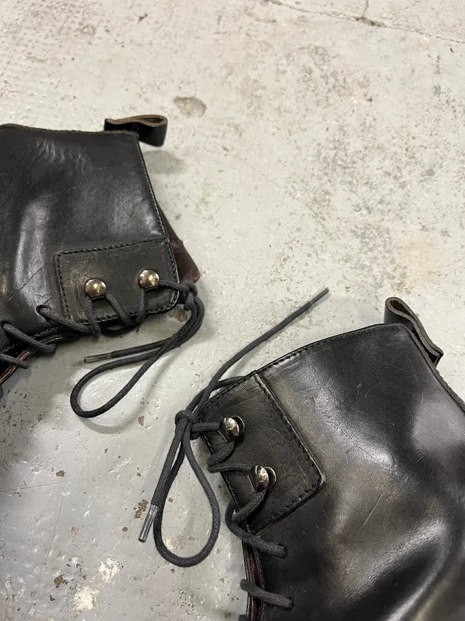 2000s Dolce & Gabbana Black Leather Boots PwTNUGS 3