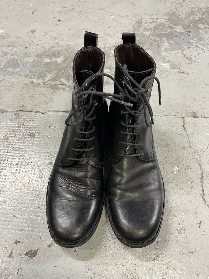 2000s Dolce & Gabbana Black Leather Boots PwTNUGS 4