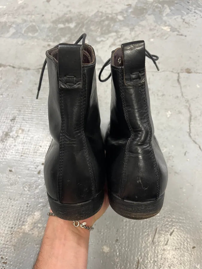 2000s Dolce & Gabbana Black Leather Boots PwTNUGS 5