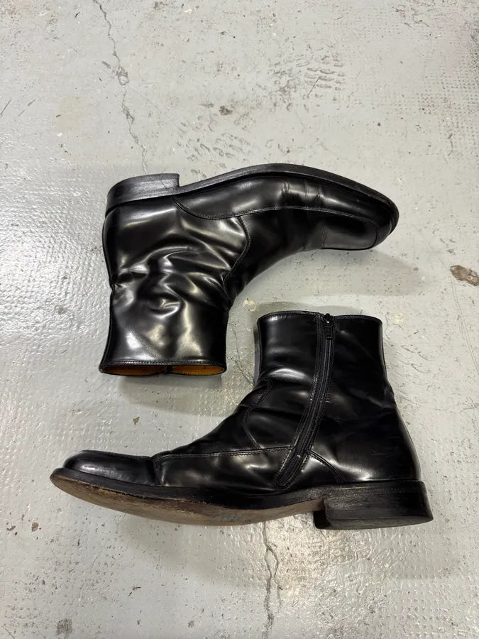 2000s Dolce & Gabbana Black Leather Boots vbdaNxs 4