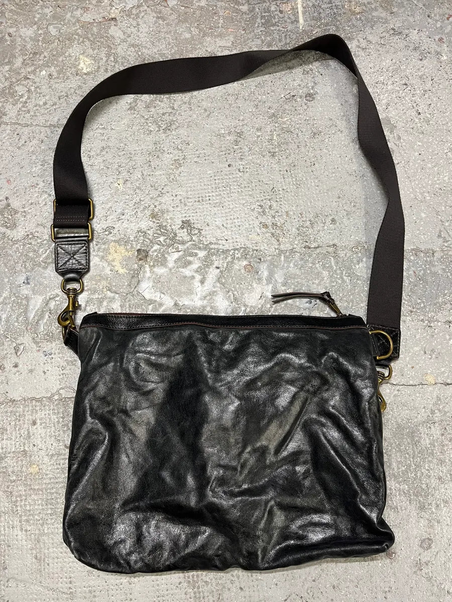 2000s Dolce & Gabbana Black Leather Cargo Shoulder Bag (OS) qsrFcBh 5
