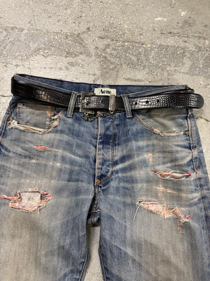 2000s Dolce & Gabbana Black Leather Chain Belt (OS) SizdzlX 10