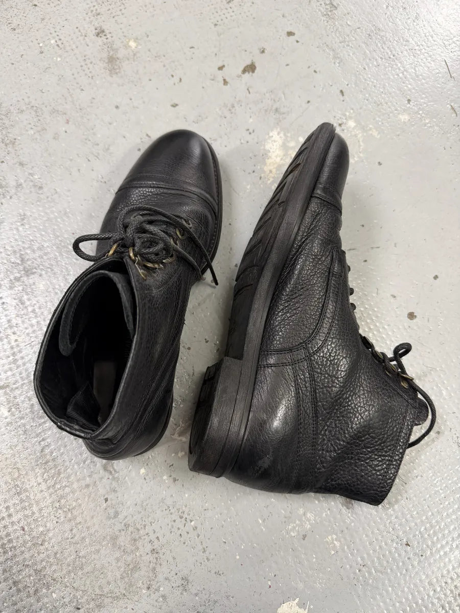 2000s Dolce & Gabbana Black Leather Combat Boots dgMpCZj 5