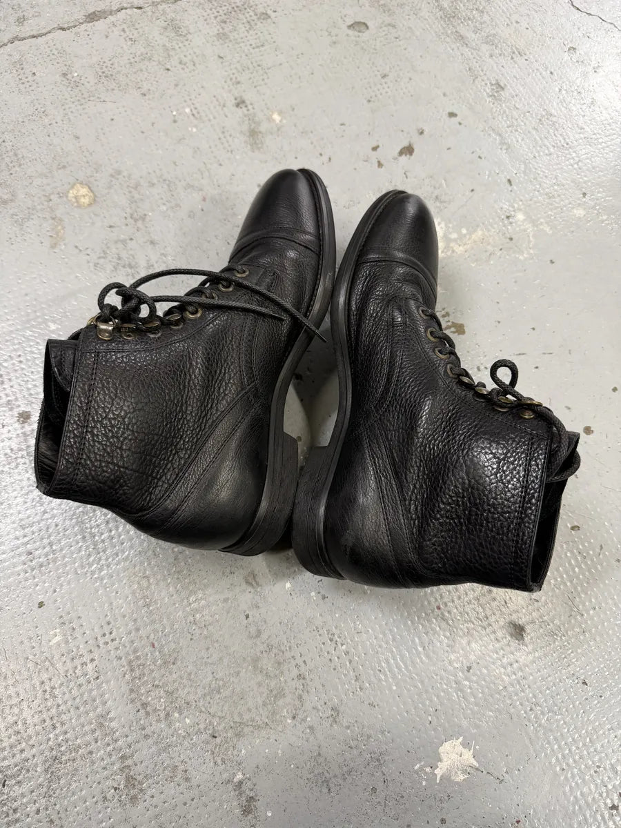 2000s Dolce & Gabbana Black Leather Combat Boots dgMpCZj 6