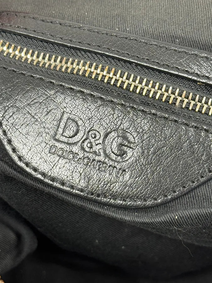 2000s Dolce & Gabbana Black Leather Handle Bag QMFtzsy 12