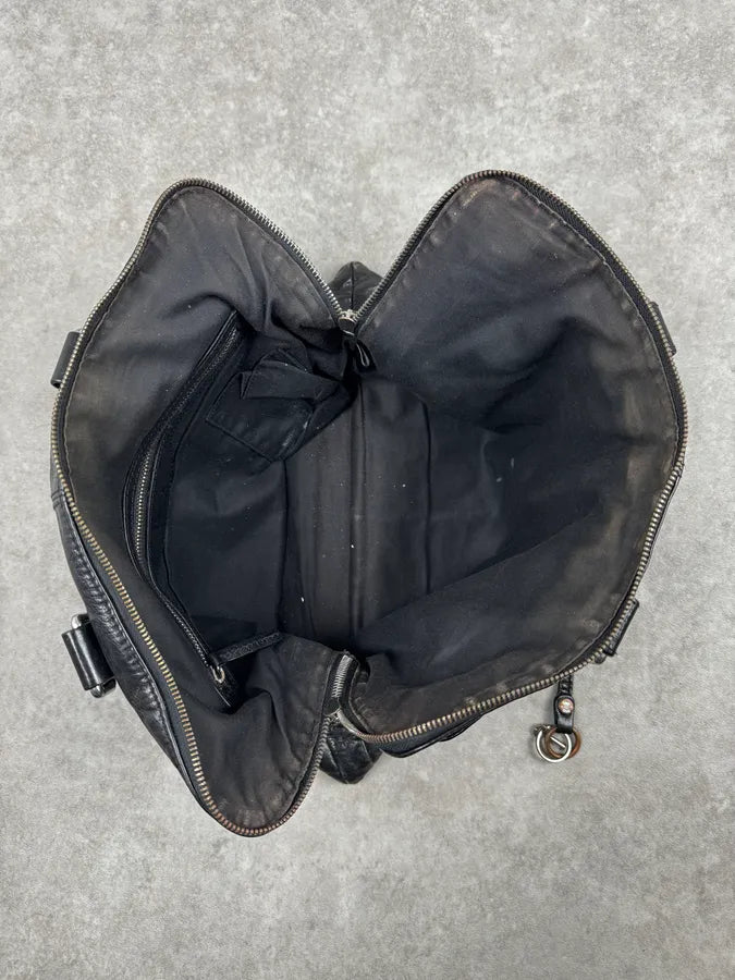 2000s Dolce & Gabbana Black Leather Handle Bag QMFtzsy 11