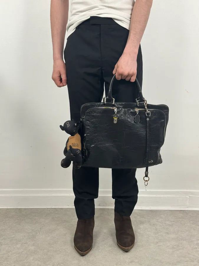 2000s Dolce & Gabbana Black Leather Handle Bag QMFtzsy 1